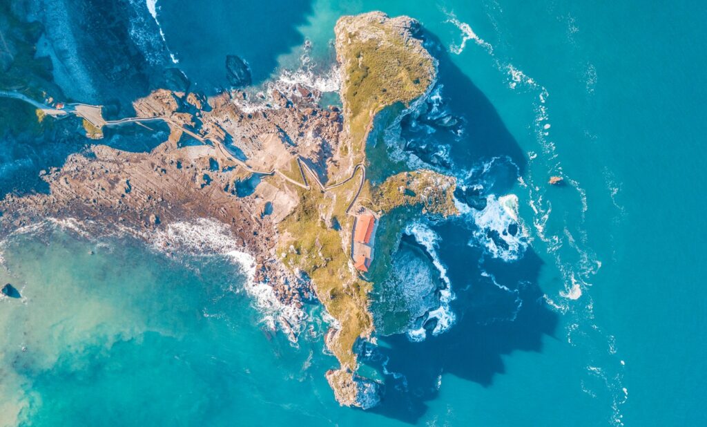 Aerial view of the Cape Town coastline